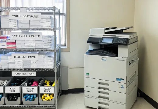 School administration printer room